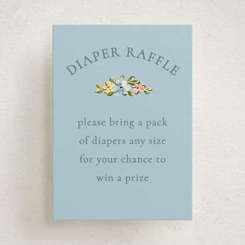 This is a sky baby shower insert cards with standard by Sarah Knight called pram printing on signature in standard