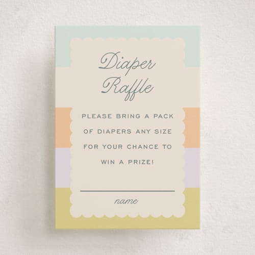 This is a wildflower baby shower insert cards with standard by Pixel and Hank called striped printing on signature in standard