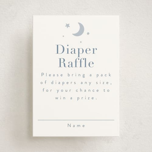 This is a bluebell baby shower insert cards with standard by Hudson meet Rose called special delivery printing on signature in standard