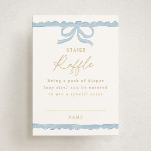 This is a sky baby shower insert cards with standard by Creo Study called vintage goose printing on signature in standard