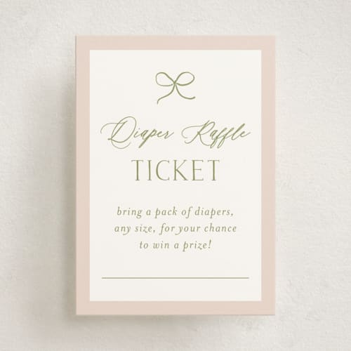 This is a blush baby shower insert cards with standard by Paper Raven Co. called sweet child printing on signature in standard