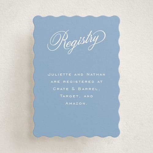 This is a bluebell enclosure cards with standard by Jessica Williams called marenza printing on signature in mini