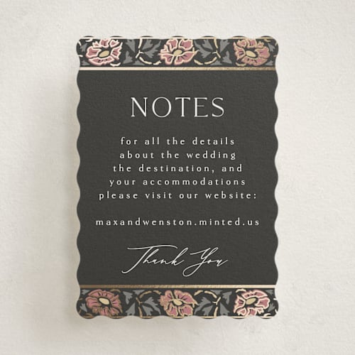 This is a ebony enclosure cards with foil pressed by Ana de Sousa called timeless nature printing on signature in mini