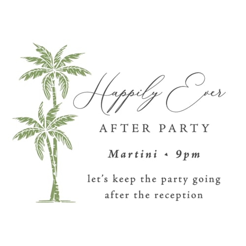 This is a leaf enclosure cards with standard by Olivia Raufman called palm monogram printing on signature in mini