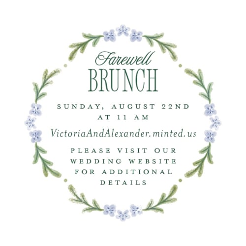 This is a wisteria enclosure cards with standard by Jenna Holcomb called vintage sketched printing on signature in mini