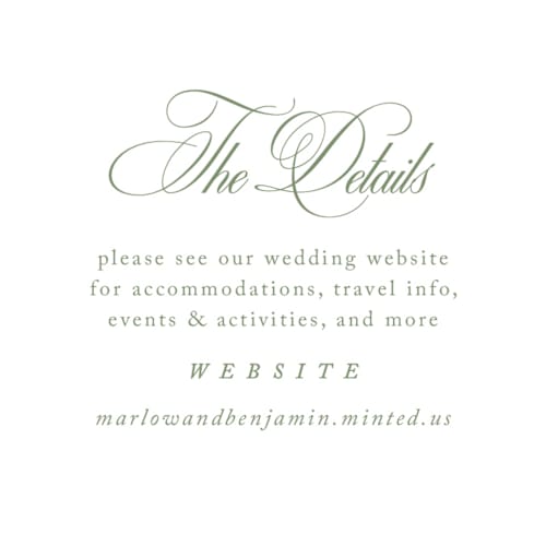 This is a garden enclosure cards with standard by Kelly Schmidt called chic script printing on signature in mini