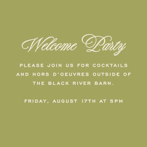 This is a olive enclosure cards with standard by Ellen Schlegelmilch called rory printing on signature in mini