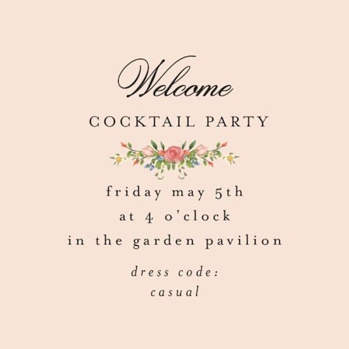 This is a blush enclosure cards with standard by Susan Moyal called monogramed printing on signature in mini