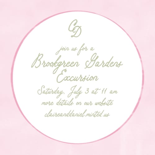 This is a garden enclosure cards with standard by Creo Study called folk garden printing on signature in mini