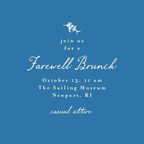 This is a cerulean enclosure cards with standard by Tamara Hilje called positano printing on signature in mini