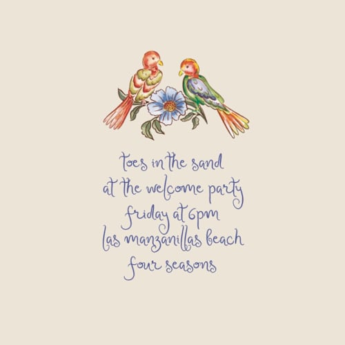 This is a sea enclosure cards with standard by Chris Griffith called artisan wedding printing on signature in mini