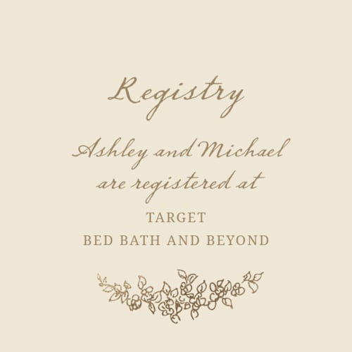 This is a ivory enclosure cards with foil pressed by Cass Loh called boho flower crest printing on signature in mini