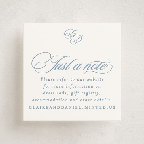 This is a sky enclosure cards with standard by Creo Study called aristocratic printing on signature in mini