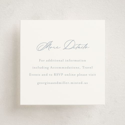 This is a dusty blue enclosure cards with standard by Stacey Meacham called modern air printing on signature in mini