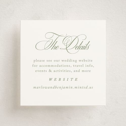 This is a garden enclosure cards with standard by Kelly Schmidt called chic script printing on signature in mini