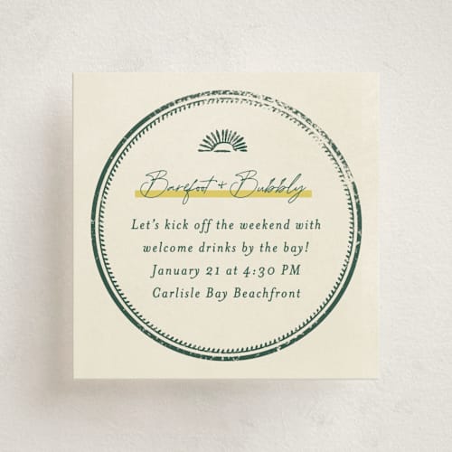 This is a island citrus enclosure cards with standard by Pixel and Hank called coastal drift printing on signature in mini