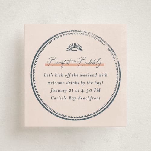 This is a grapefruit enclosure cards with standard by Pixel and Hank called coastal drift printing on signature in mini