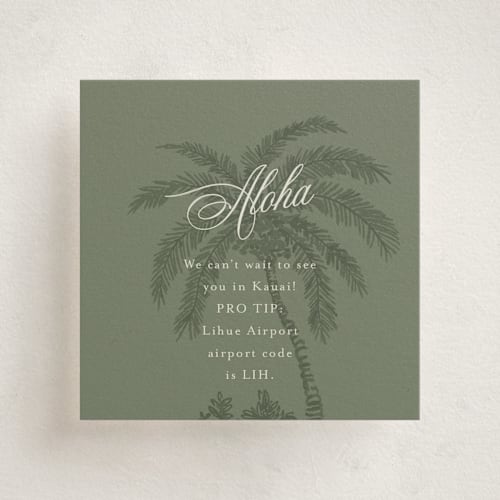 This is a jungle enclosure cards with standard by Jenna Holcomb called vintage tropics printing on signature in mini