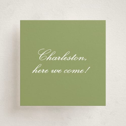 This is a forest enclosure cards with standard by Sara Hicks Malone called dewberry printing on signature in mini