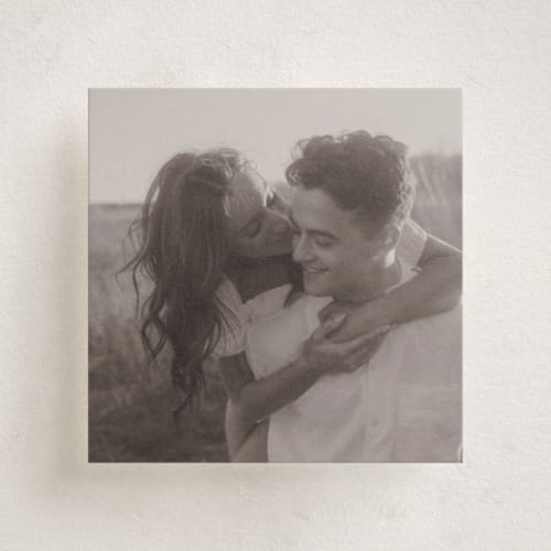 This is a charcoal enclosure cards with standard by Minted called the big picture printing on signature in mini