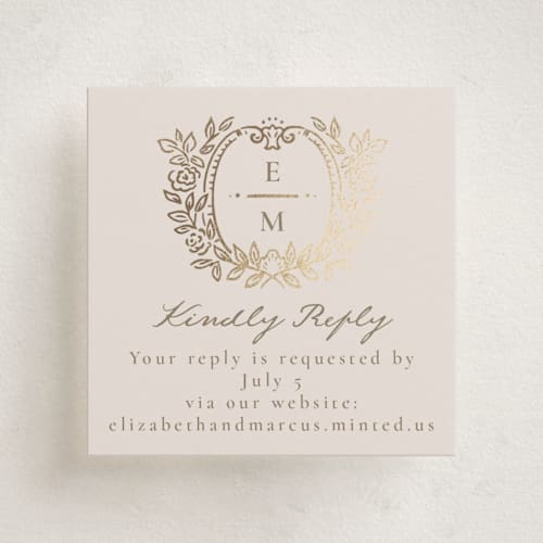 This is a vanilla enclosure cards with foil pressed by Petra Kern called manuet printing on signature in mini