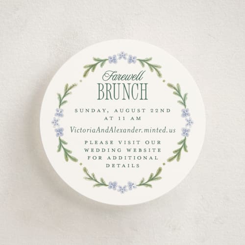 This is a wisteria enclosure cards with standard by Jenna Holcomb called vintage sketched printing on signature in mini