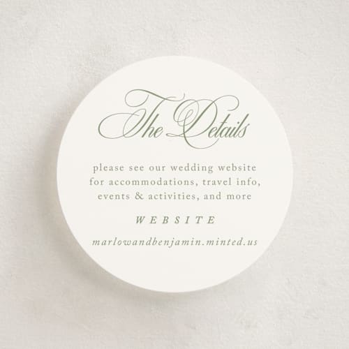 This is a garden enclosure cards with standard by Kelly Schmidt called chic script printing on signature in mini