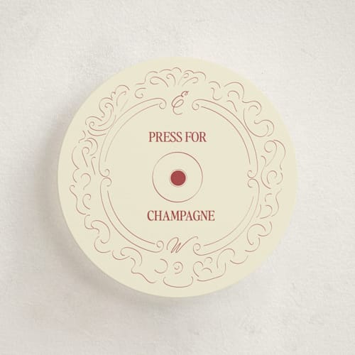 This is a burgundy enclosure cards with standard by Helena Vitto called elizabeth printing on signature in mini