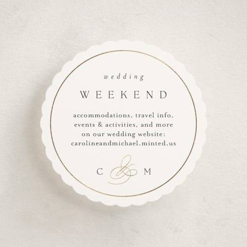 This is a silk enclosure cards with foil pressed by Kelly Schmidt called framed monogram printing on signature in mini