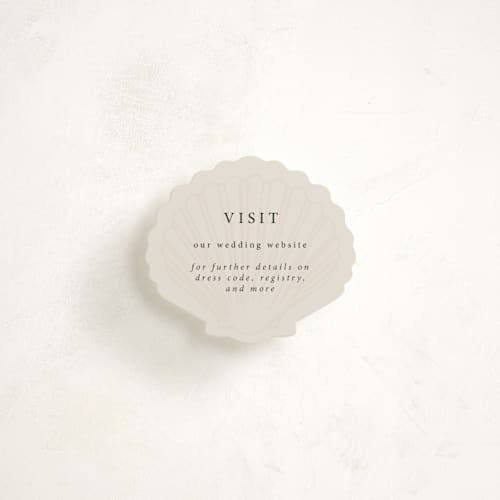 This is a sand insert cards with standard by Hannah Bowman called simple seashell printing on signature in mini