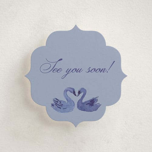 This is a plum enclosure cards with standard by Cass Loh called blooming crest printing on signature in mini