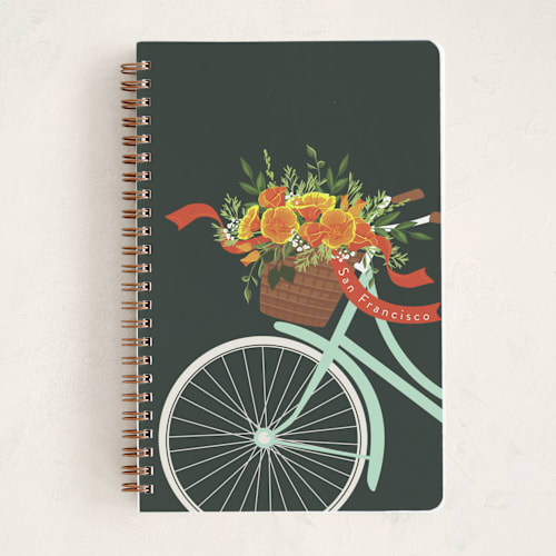 This is a midnight journals with standard by Susan Moyal called tour around san francisco printing on premium cover stock in standard