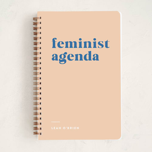 This is a daisy journals with standard by Erika Firm called feminist agenda printing on premium cover stock in notebook