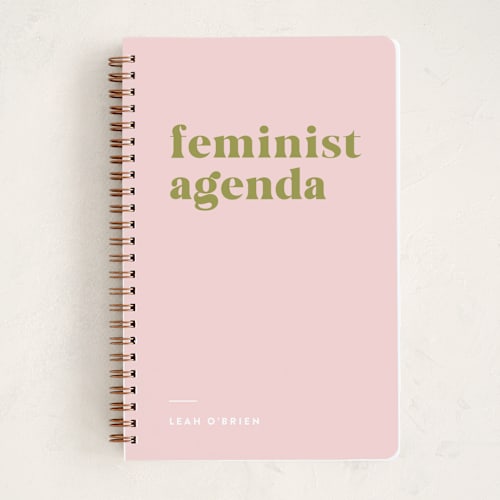 This is a candy journals with standard by Erika Firm called feminist agenda printing on premium cover stock in notebook