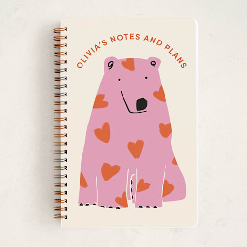 This is a ivory journals with standard by Inkblot Design called beary much printing on premium cover stock in notebook