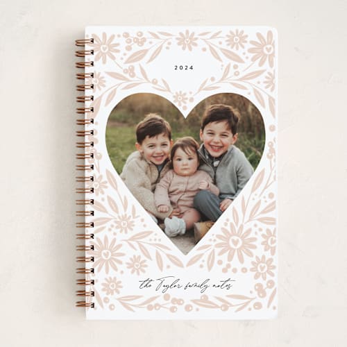 This is a latte journals with standard by Alethea and Ruth called heart florals printing on premium cover stock in notebook