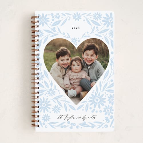 This is a sky journals with standard by Alethea and Ruth called heart florals printing on premium cover stock in notebook