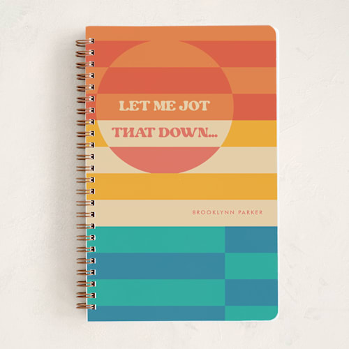 This is a sunset journals with standard by Jenna Holcomb called beachelorette printing on premium cover stock in notebook