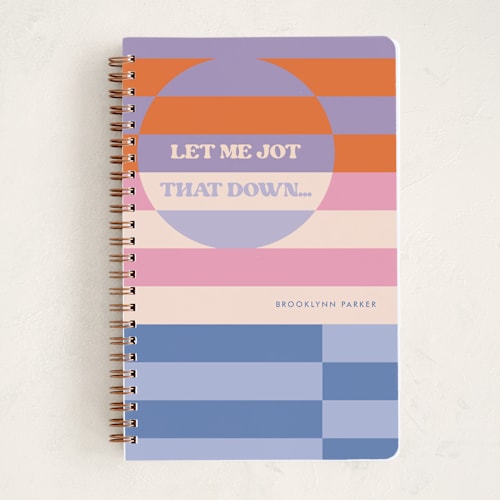 This is a grape journals with standard by Jenna Holcomb called beachelorette printing on premium cover stock in notebook