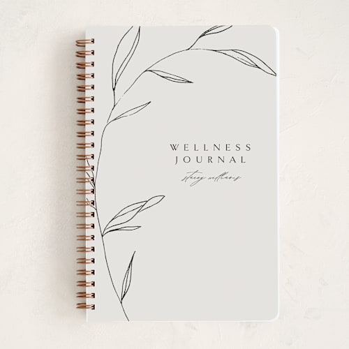 This is a taupe journals with standard by Kelly Schmidt called waldorf printing on premium cover stock in notebook