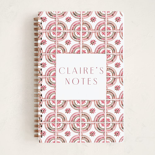 This is a merlot journals with standard by Katharine Watson called watercolor tile printing on premium cover stock in notebook