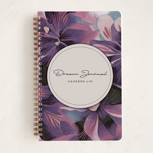 This is a orchid journals with standard by Simona Camp called elisa printing on premium cover stock in notebook