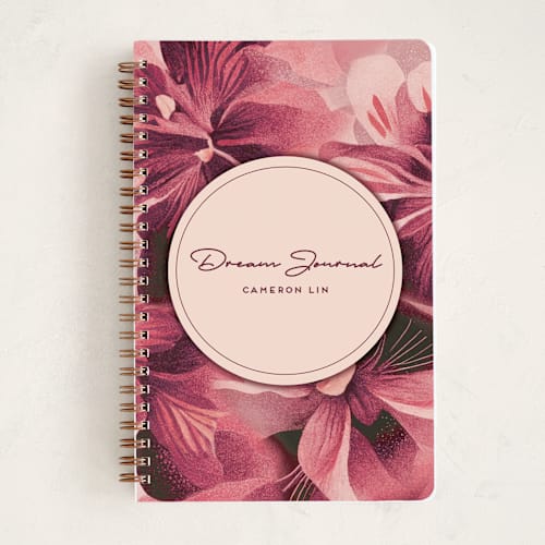 This is a hibiscus journals with standard by Simona Camp called elisa printing on premium cover stock in notebook