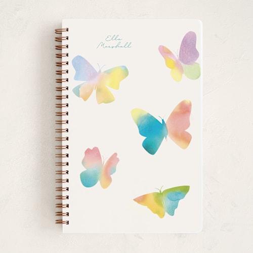 This is a ocean journals with standard by Lindsay Megahed called watercolor butterflies printing on premium cover stock in notebook