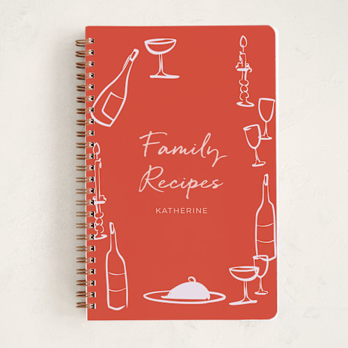 This is a maroon journals with standard by Ani Somi called wine and dine printing on premium cover stock in notebook