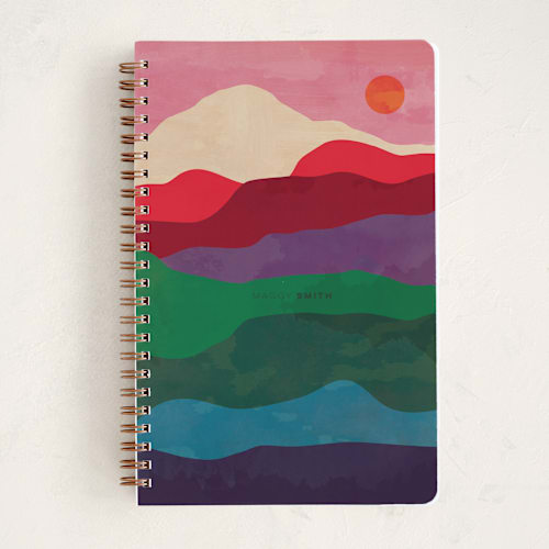 This is a evergreen journals with standard by Mojca Dolinar called pink sky printing on premium cover stock in notebook