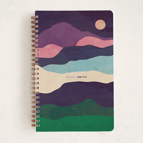 This is a midnight journals with standard by Mojca Dolinar called pink sky printing on premium cover stock in notebook
