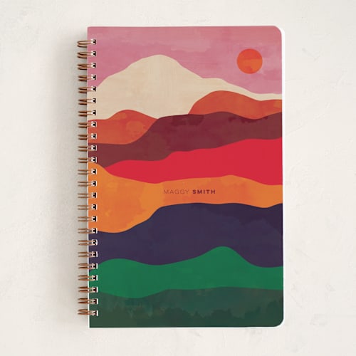This is a scarlet journals with standard by Mojca Dolinar called pink sky printing on premium cover stock in notebook