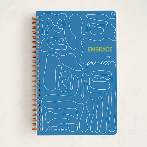 This is a ocean journals with standard by Wendy Sumida called embrace the process printing on premium cover stock in notebook