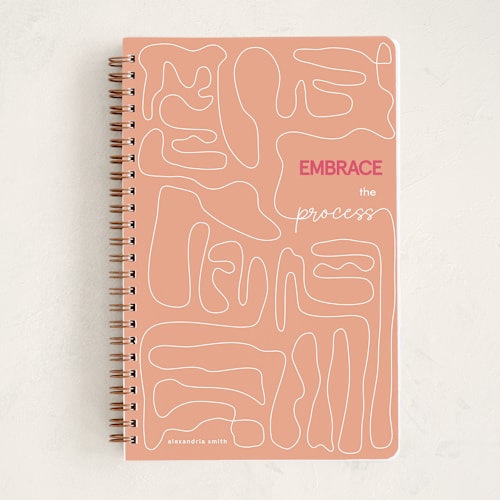 This is a sunset journals with standard by Wendy Sumida called embrace the process printing on premium cover stock in notebook